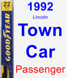 Passenger Wiper Blade for 1992 Lincoln Town Car - Premium