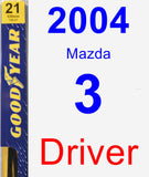 Driver Wiper Blade for 2004 Mazda 3 - Premium
