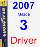 Driver Wiper Blade for 2007 Mazda 3 - Premium