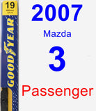 Passenger Wiper Blade for 2007 Mazda 3 - Premium