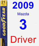 Driver Wiper Blade for 2009 Mazda 3 - Premium