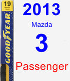 Passenger Wiper Blade for 2013 Mazda 3 - Premium