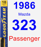 Passenger Wiper Blade for 1986 Mazda 323 - Premium