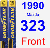 Front Wiper Blade Pack for 1990 Mazda 323 - Premium