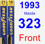 Front Wiper Blade Pack for 1993 Mazda 323 - Premium