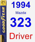 Driver Wiper Blade for 1994 Mazda 323 - Premium