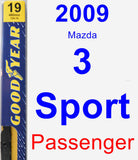 Passenger Wiper Blade for 2009 Mazda 3 Sport - Premium
