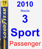 Passenger Wiper Blade for 2010 Mazda 3 Sport - Premium