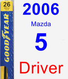 Driver Wiper Blade for 2006 Mazda 5 - Premium