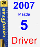 Driver Wiper Blade for 2007 Mazda 5 - Premium