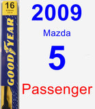 Passenger Wiper Blade for 2009 Mazda 5 - Premium