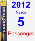Passenger Wiper Blade for 2012 Mazda 5 - Premium