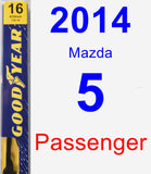 Passenger Wiper Blade for 2014 Mazda 5 - Premium