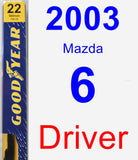 Driver Wiper Blade for 2003 Mazda 6 - Premium