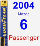 Passenger Wiper Blade for 2004 Mazda 6 - Premium