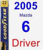 Driver Wiper Blade for 2005 Mazda 6 - Premium