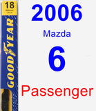 Passenger Wiper Blade for 2006 Mazda 6 - Premium