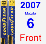 Front Wiper Blade Pack for 2007 Mazda 6 - Premium