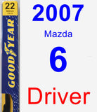 Driver Wiper Blade for 2007 Mazda 6 - Premium
