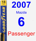 Passenger Wiper Blade for 2007 Mazda 6 - Premium