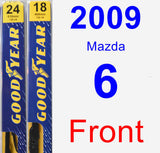 Front Wiper Blade Pack for 2009 Mazda 6 - Premium