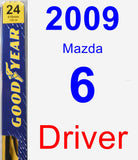Driver Wiper Blade for 2009 Mazda 6 - Premium