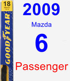 Passenger Wiper Blade for 2009 Mazda 6 - Premium