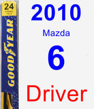 Driver Wiper Blade for 2010 Mazda 6 - Premium