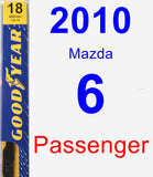 Passenger Wiper Blade for 2010 Mazda 6 - Premium