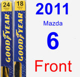 Front Wiper Blade Pack for 2011 Mazda 6 - Premium