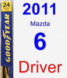 Driver Wiper Blade for 2011 Mazda 6 - Premium