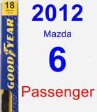 Passenger Wiper Blade for 2012 Mazda 6 - Premium