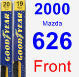 Front Wiper Blade Pack for 2000 Mazda 626 - Premium