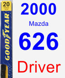 Driver Wiper Blade for 2000 Mazda 626 - Premium