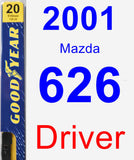 Driver Wiper Blade for 2001 Mazda 626 - Premium