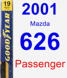 Passenger Wiper Blade for 2001 Mazda 626 - Premium