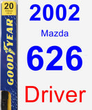 Driver Wiper Blade for 2002 Mazda 626 - Premium