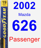 Passenger Wiper Blade for 2002 Mazda 626 - Premium