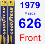 Front Wiper Blade Pack for 1979 Mazda 626 - Premium
