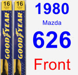 Front Wiper Blade Pack for 1980 Mazda 626 - Premium