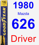 Driver Wiper Blade for 1980 Mazda 626 - Premium
