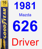 Driver Wiper Blade for 1981 Mazda 626 - Premium