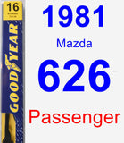 Passenger Wiper Blade for 1981 Mazda 626 - Premium
