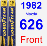 Front Wiper Blade Pack for 1982 Mazda 626 - Premium
