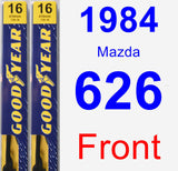Front Wiper Blade Pack for 1984 Mazda 626 - Premium