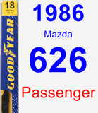 Passenger Wiper Blade for 1986 Mazda 626 - Premium