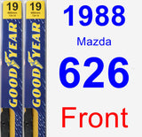 Front Wiper Blade Pack for 1988 Mazda 626 - Premium