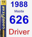 Driver Wiper Blade for 1988 Mazda 626 - Premium