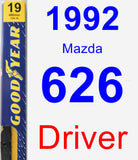 Driver Wiper Blade for 1992 Mazda 626 - Premium