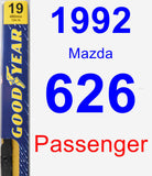 Passenger Wiper Blade for 1992 Mazda 626 - Premium